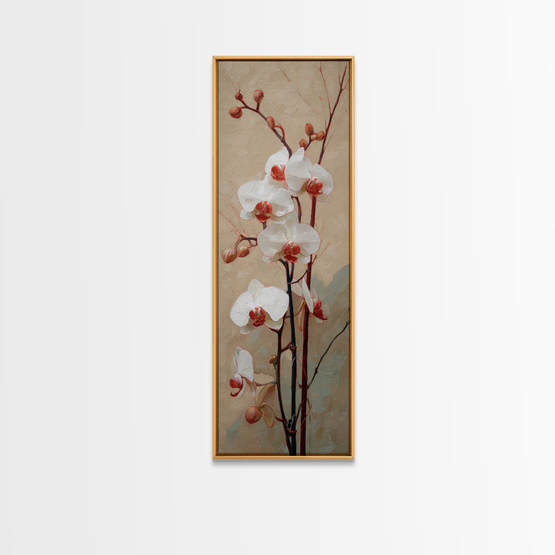 Single Orchid Stem Canvas Print, Zen Art, Beach Decor, Living Room Decor, Fine Art, Zen, Modern Decor, Fine Art Print, ZEN-1x3-11