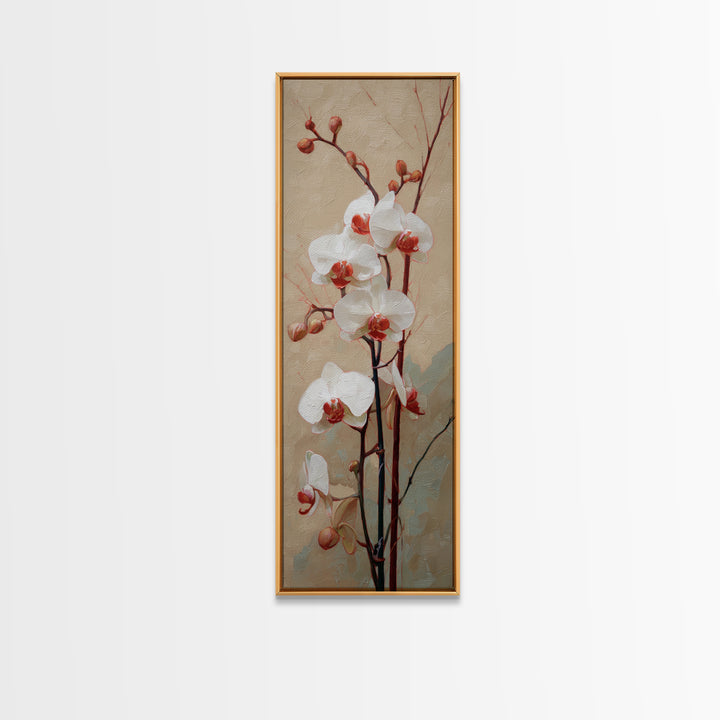 Single Orchid Stem Canvas Print, Zen Art, Beach Decor, Living Room Decor, Fine Art, Zen, Modern Decor, Fine Art Print, ZEN-1x3-11