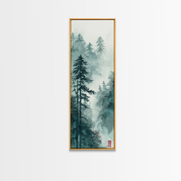 Calm Face with Closed Eyes and Simple Framed Canvas Print, Zen Art, Statement Artwork, Living Room Decor, Fine Art, Zen, ZEN-1x3-34
