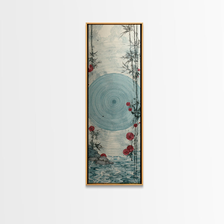 Water Ripple Circle Canvas Print, Zen Art, Home Decor, Living Room Decor, Oil Painting, Zen, Boho Wall Art, Garden Art, ZEN-1x3-97