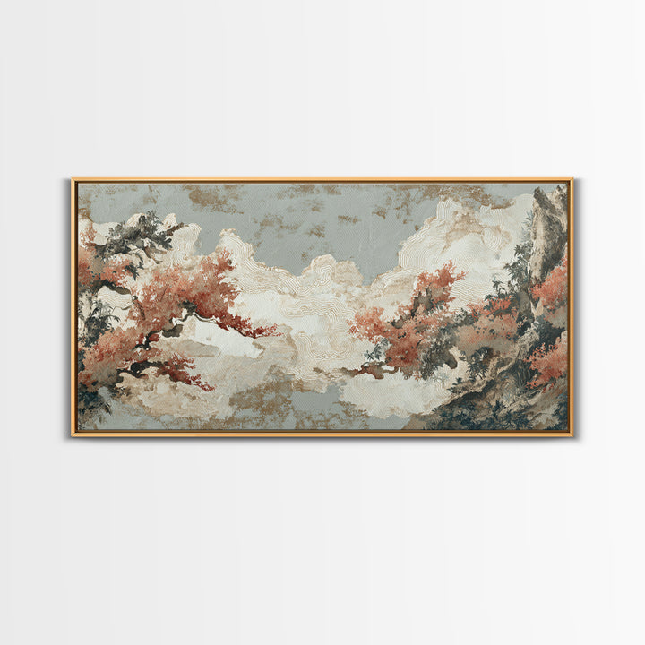 Raked Sand Garden Pattern from Above Canvas Print, Zen Art, Art, Living Room Decor, Zen, Garden Art, Japanese Wall Art, ZEN-2x1-2