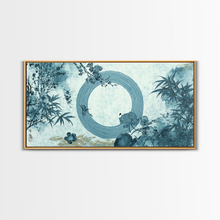 Water Ripple Circle Canvas Print, Zen Art, Boho Wall Decor, Living Room Decor, Fine Art, Zen, Wabi Sabi Art, Contemporary Art, ZEN-2x1-57