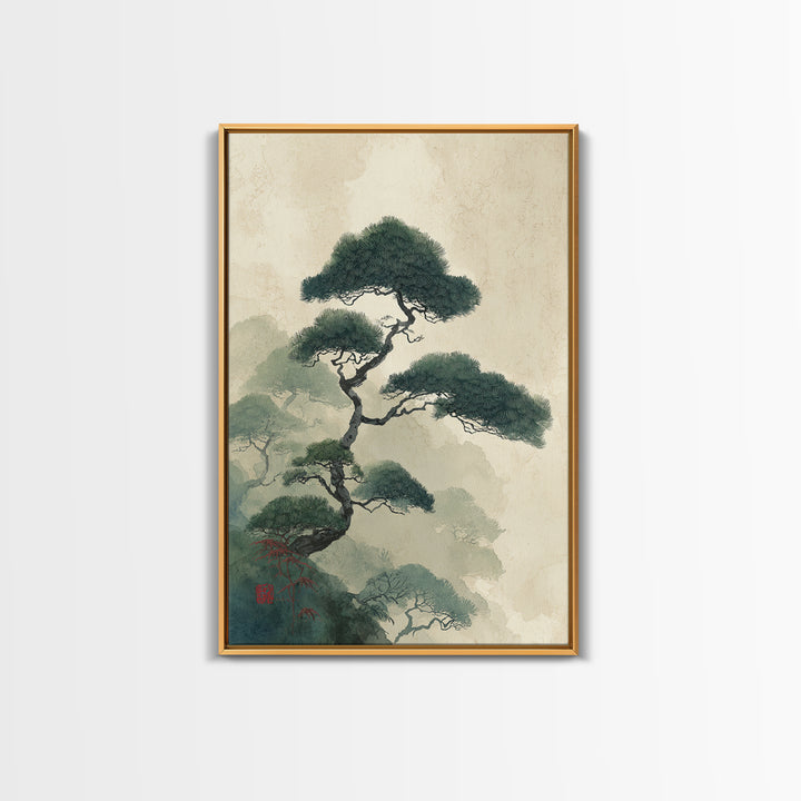 Tea Bowl with Steam Rising Gently Canvas Print, Zen Art, Textured Painting, Living Room Decor, Fine Art, Zen, Abstract Art, ZEN-2x3-16
