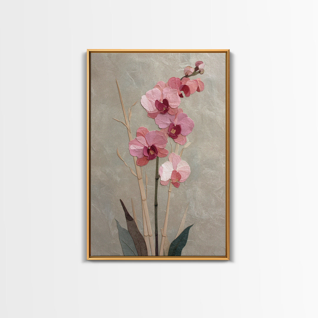 Single Orchid Stem Canvas Print, Zen Art, Boho Wall Art, Living Room Decor, Fine Art, Zen, Flower Print, Neutral Wall Art, ZEN-2x3-31
