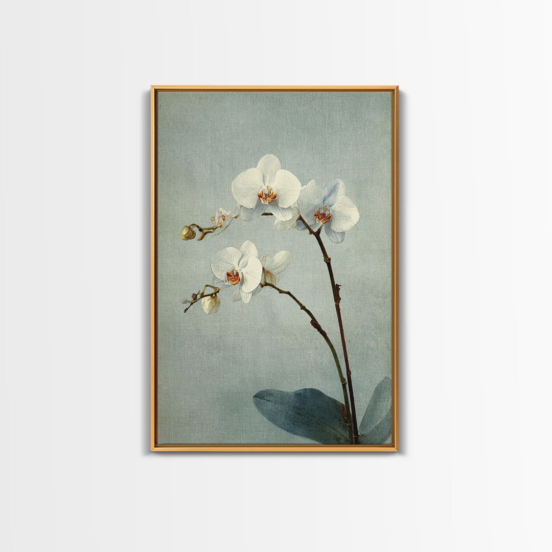 Single Orchid Stem Canvas Print, Zen Art, Art, Living Room Decor, Fine Art, Zen, Garden Art, Japanese Wall Art, Boho Wall Decor, ZEN-2x3-7