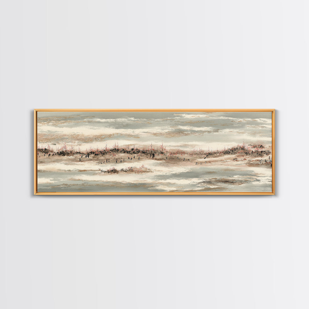 Raked Sand Garden Pattern from Above Canvas Print, Zen Art, Japanese Decor, Living Room Decor, Fine Art, Zen, Luxury Decor, ZEN-3x1-46