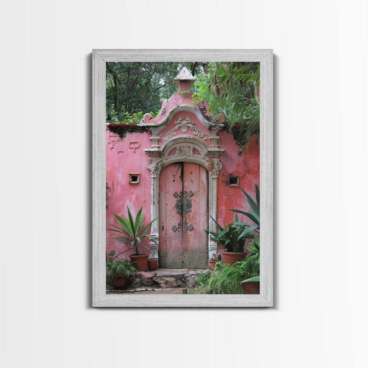 Change675 Architecture Print, 19th Century Architecture Photography, Mexico City Wall Art, Wood Framed Canvas Print