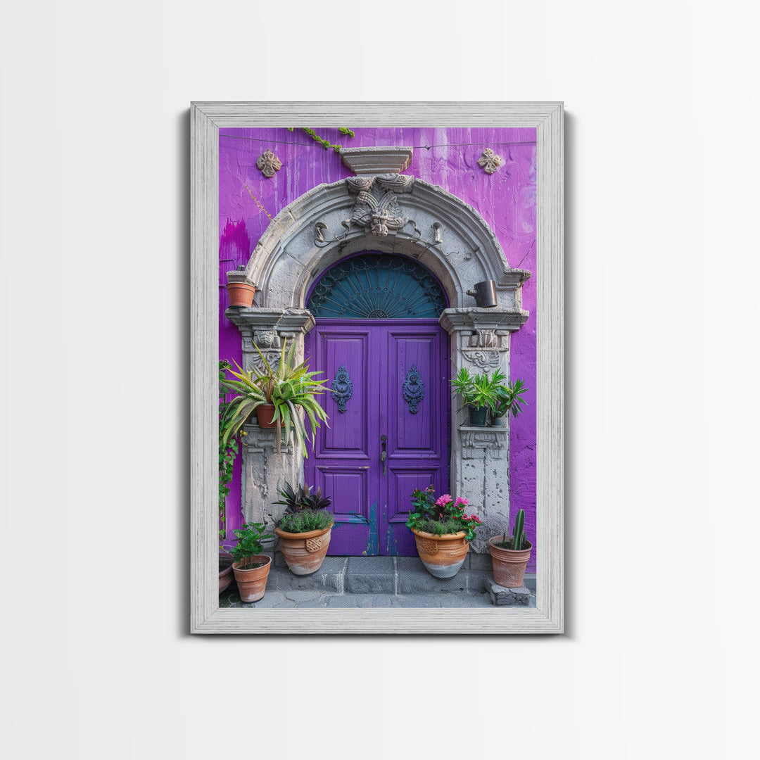 Change45 Architecture Print, 19th Century Architecture Photography, Mexico City Wall Art, Wood Framed Canvas Print