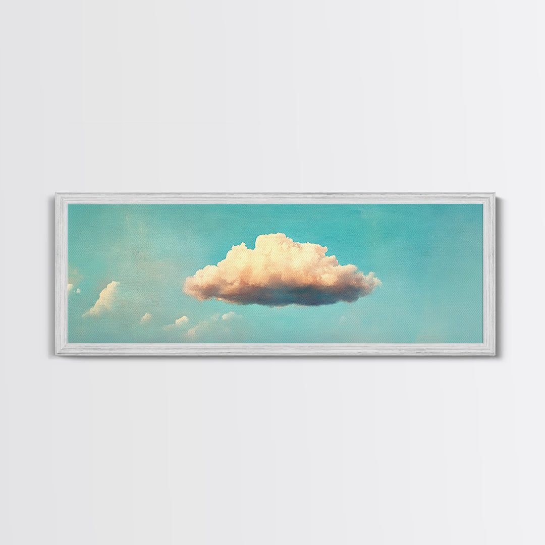 Clouds Wall Art - Living Room Canvas Print - Cloud Decor - Cloudy Sky - Signs For Home / Extra Large Wall Art / Large Horizontal Art