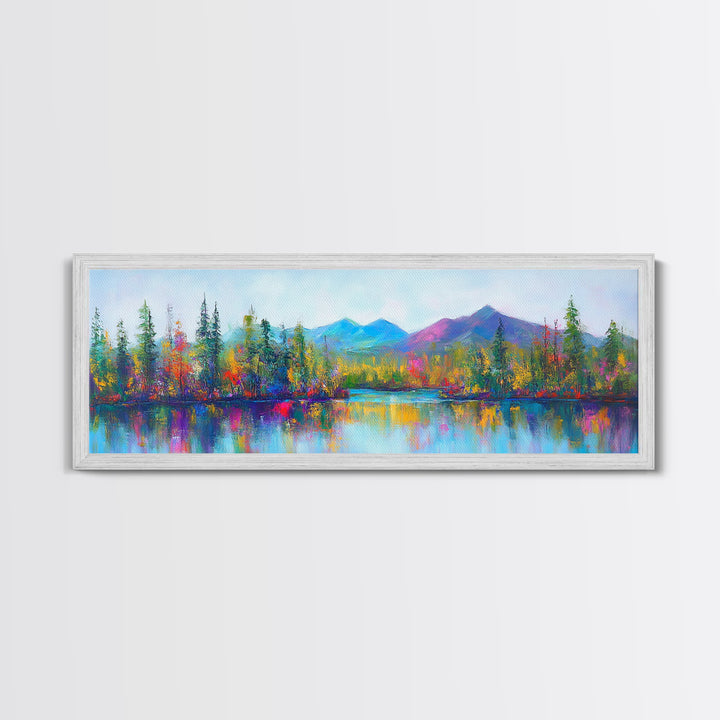 Abstract Landscape Painting Print, Panoramic, Surreal Art, Oversized Wide / Horizontal Fantasy Wall Art