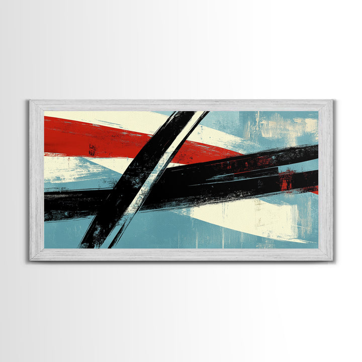 Brush Strokes - Canvas Print - Midcentury Modern Wall Art - Wood Framed Art - Home Decor