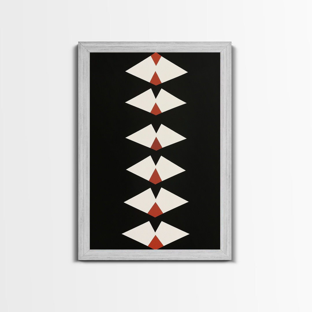 Retro Mid-Century Modern Diamond Art Canvas Print, MCM Style Home Decor
