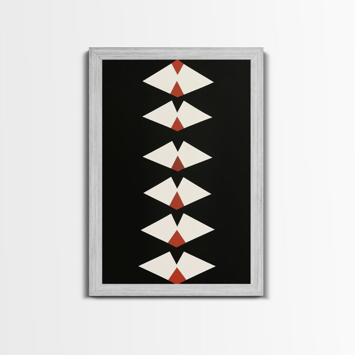 Retro Mid-Century Modern Diamond Art Canvas Print, MCM Style Home Decor