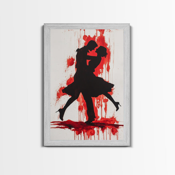 Couple Painting Print, Couple Dancing The Tango, Canvas Print, Wedding Decoration, Wedding Gift, Couple Art, Dancing Couple Art