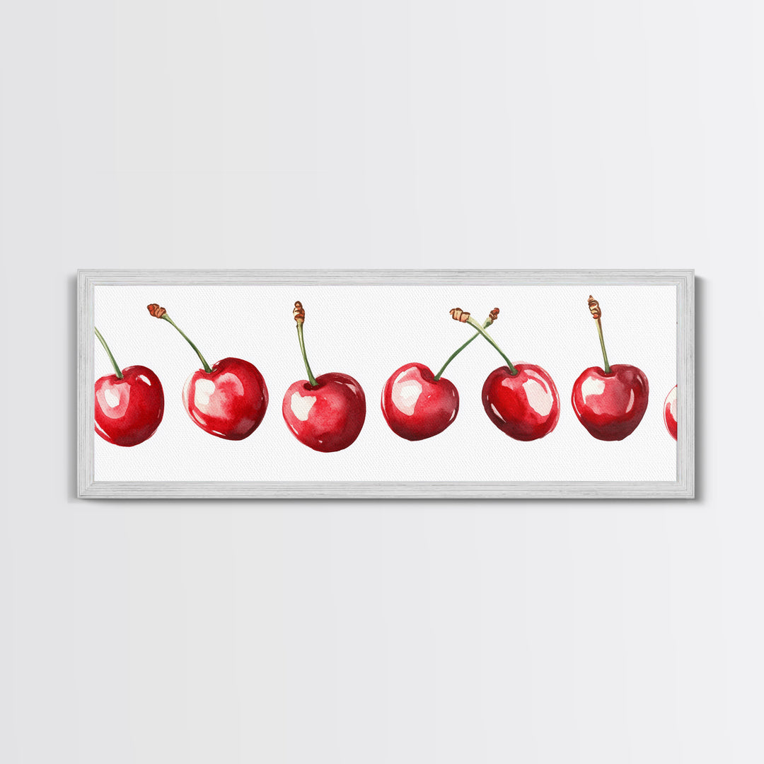Panoramic Cherry painting Print - Kitchen Home Decor - Trendy Dorm Room Wall Art - Dining Room Decor - Cherry Art - Cherry Painting