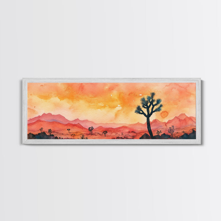 California Desert at Sunset, Death Valley Wall Art, Joshua Tree California Home Decor, California Art, Panoramic Extra Wide Art