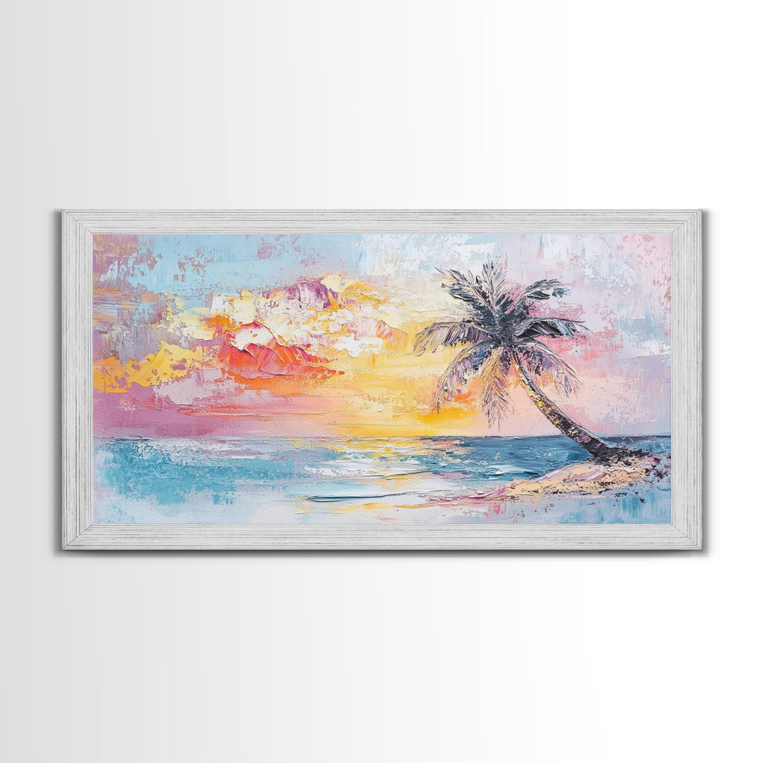 Nautical Seascapes Oil Painting Canvas Print, Nautical Landscape Painting, Beach house or Lake house art, Above Sofa Art, Sunset Painting