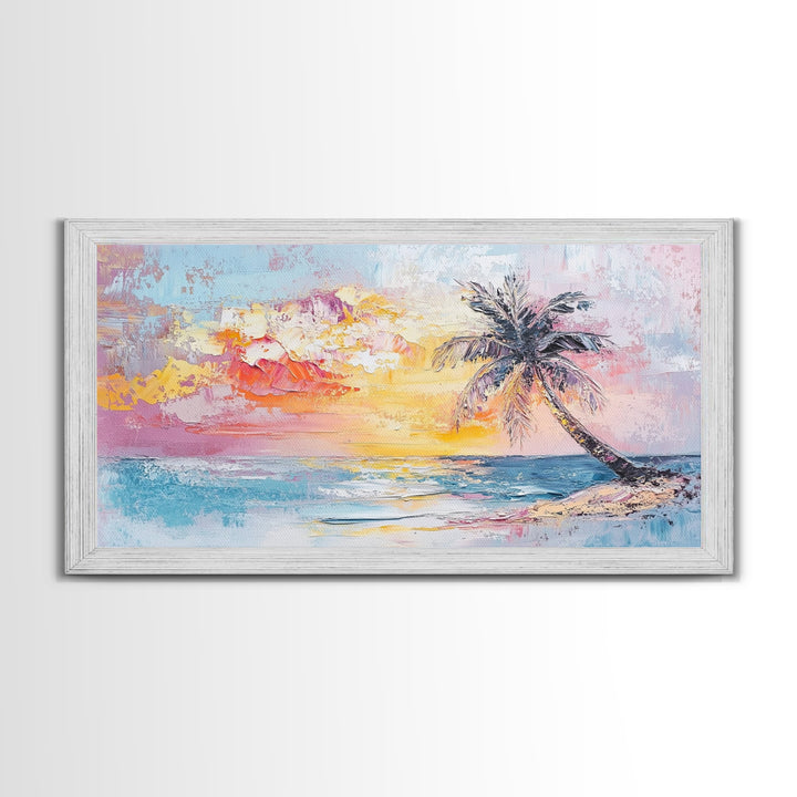 Nautical Seascapes Oil Painting Canvas Print, Nautical Landscape Painting, Beach house or Lake house art, Above Sofa Art, Sunset Painting
