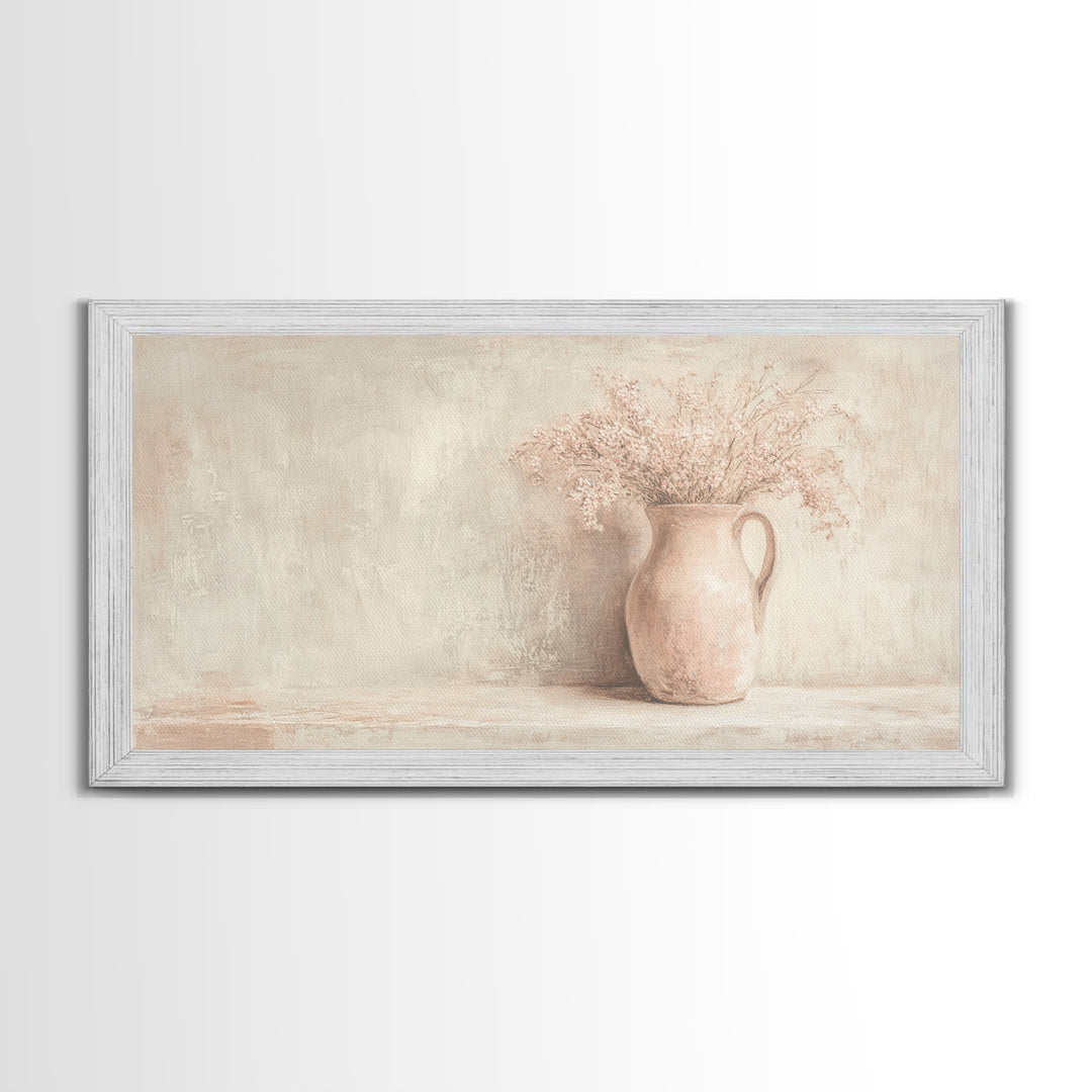 Cute Boho Wall Art For Kitchen or Dining Room, Oil Painting Of a Flower Pot, Cute Decor Idea, Cute Wall Art, Gift For Her