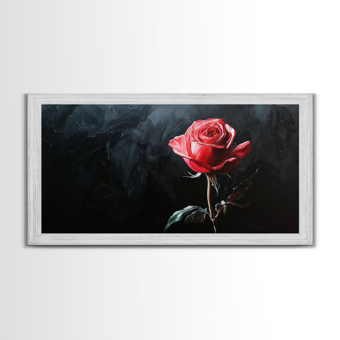 Rose Painting On Canvas Print, Original Art, Flowers Painting, Floral Painting, Framed Canvas Print, Modern Art, Living Room Wall Art, Gift Idea