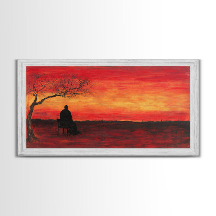 Despair - Framed Canvas Print - Moody Decor - Abstract Wall Art