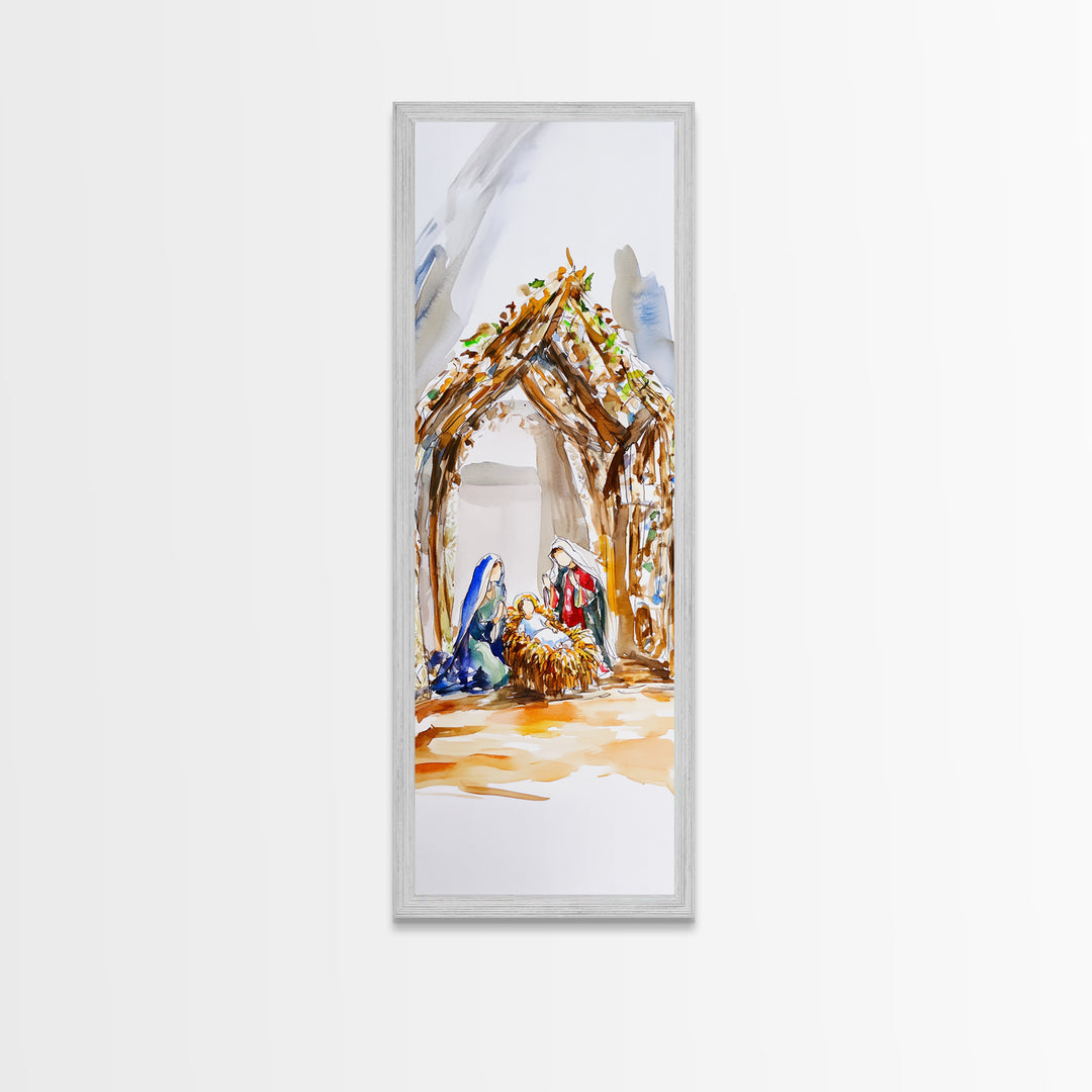 Phoenix Rising Art Firebird Canvas Print, Tall Skinny Art, Framed Option Available, Mythical Creature Wall Art, Unique Bedroom Decor