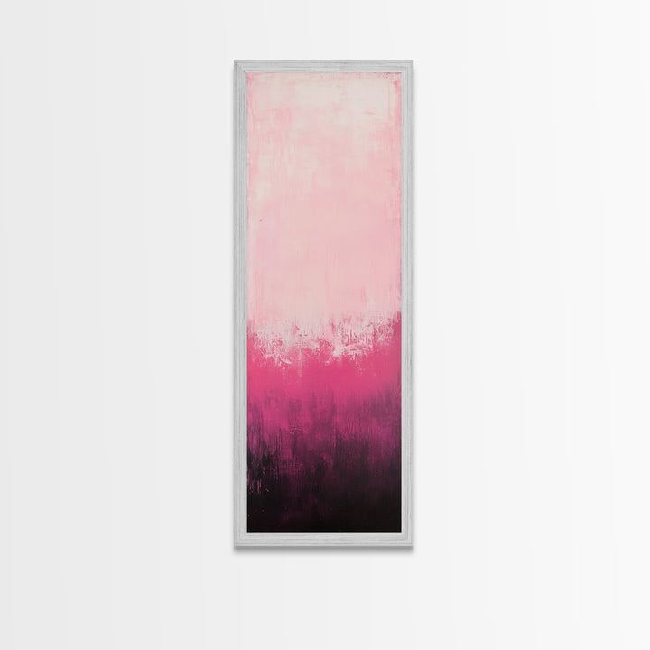 Gradient Pink Ombre Framed Canvas Print Light Pink Abstract Wall Art Bedroom or Living Room Coastal Cowgirl Aesthetic