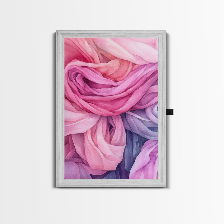 Rosy Layers Abstract Canvas Print | Pink Abstract Art | Light Pink Wall Art | Boho Wall Decor | Minimalist Art | Living Room Accent