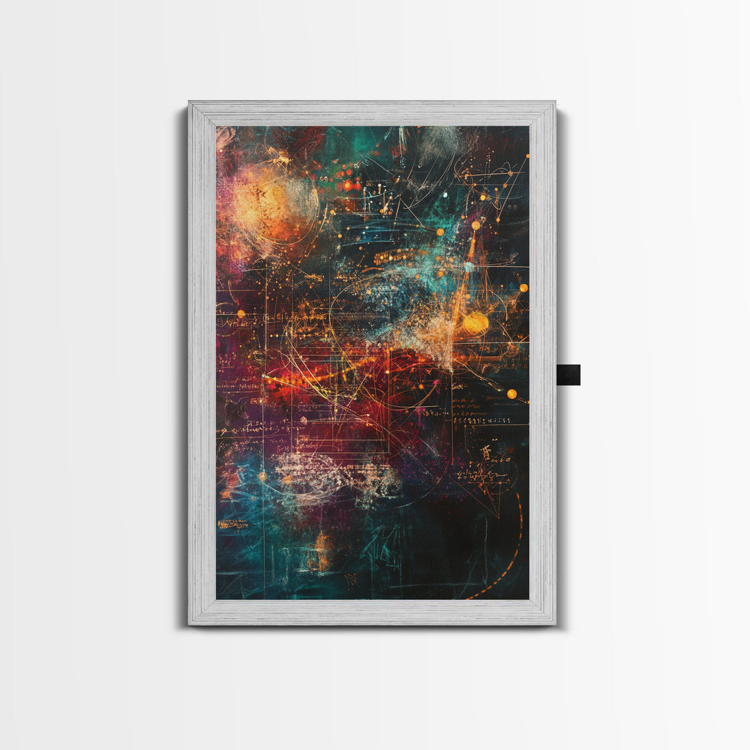 Cosmic Science Canvas Print Abstract Scientific Artwork Universe Wall Art Therapy Art Modern Space Decor Astronomy Lover Gift