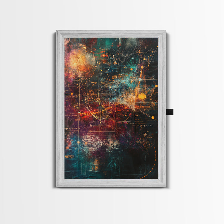 Cosmic Science Canvas Print Abstract Scientific Artwork Universe Wall Art Therapy Art Modern Space Decor Astronomy Lover Gift
