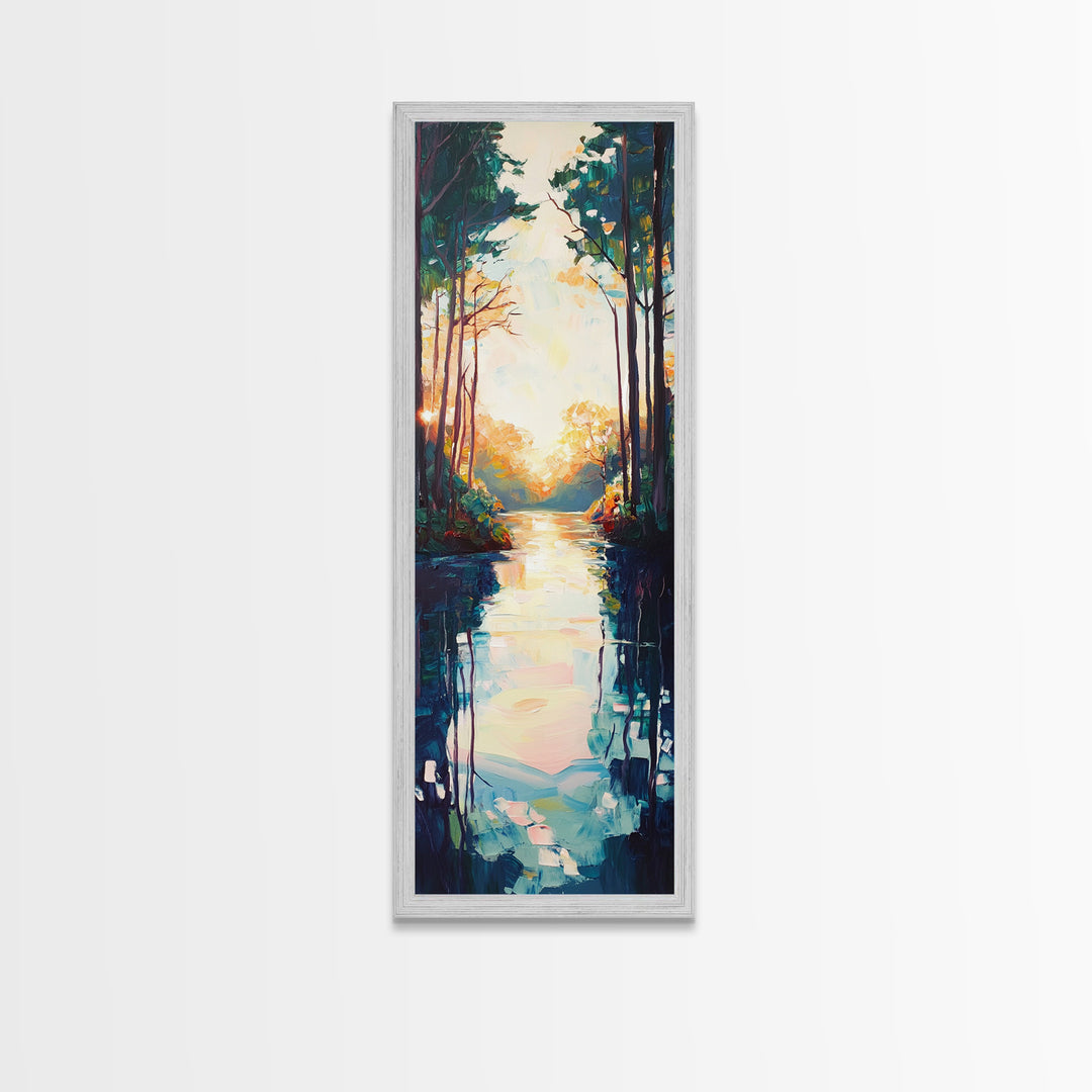 Forest Glow, Joshua tree art, wildflower painting, botanical prints, landscape painting, Framed Canvas Print, vertical wall art
