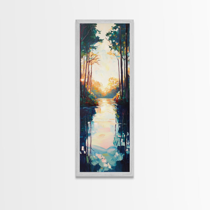 Forest Glow, Joshua tree art, wildflower painting, botanical prints, landscape painting, Framed Canvas Print, vertical wall art
