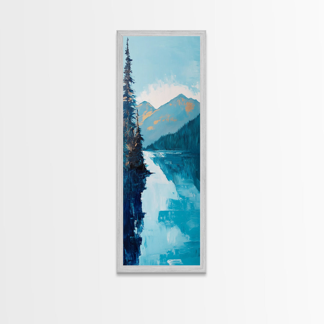 Southwest Wall Art, Framed Canvas Print, geometric wall art, vibrant mountain painting, rustic decor, landscape painting