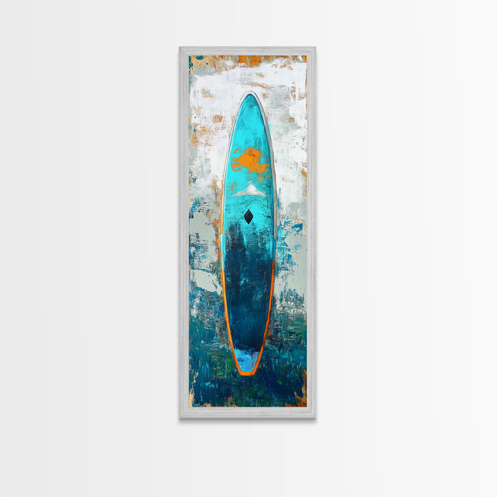 Ocean Paddle, nautical painting, coastal decor, framed canvas print, seascape painting, above bed wall art, rustic art, surf wall art