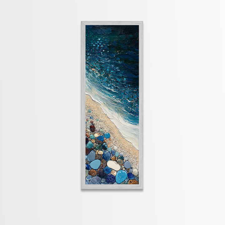 Mystical Torch, phoenix metal art, wabi sabi art, framed canvas, Ozymandias art, dark romance painting, blue and green wall art