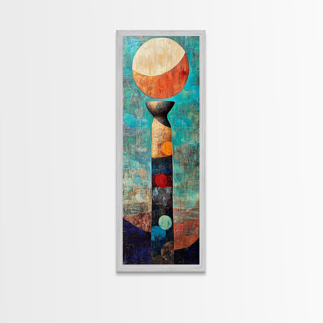 Abstract Moon, geometric wall art, wabi sabi art, sacred geometry wall art, zen wall art, abstract decor, modern painting