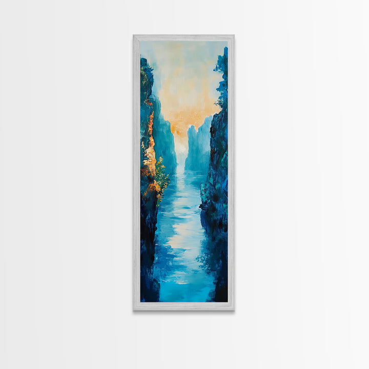 Canyon River, Southwest Wall Art, Moody Landscape, Nature Wall Art, Vertical Wall Art, Living Room Art, Canvas Print