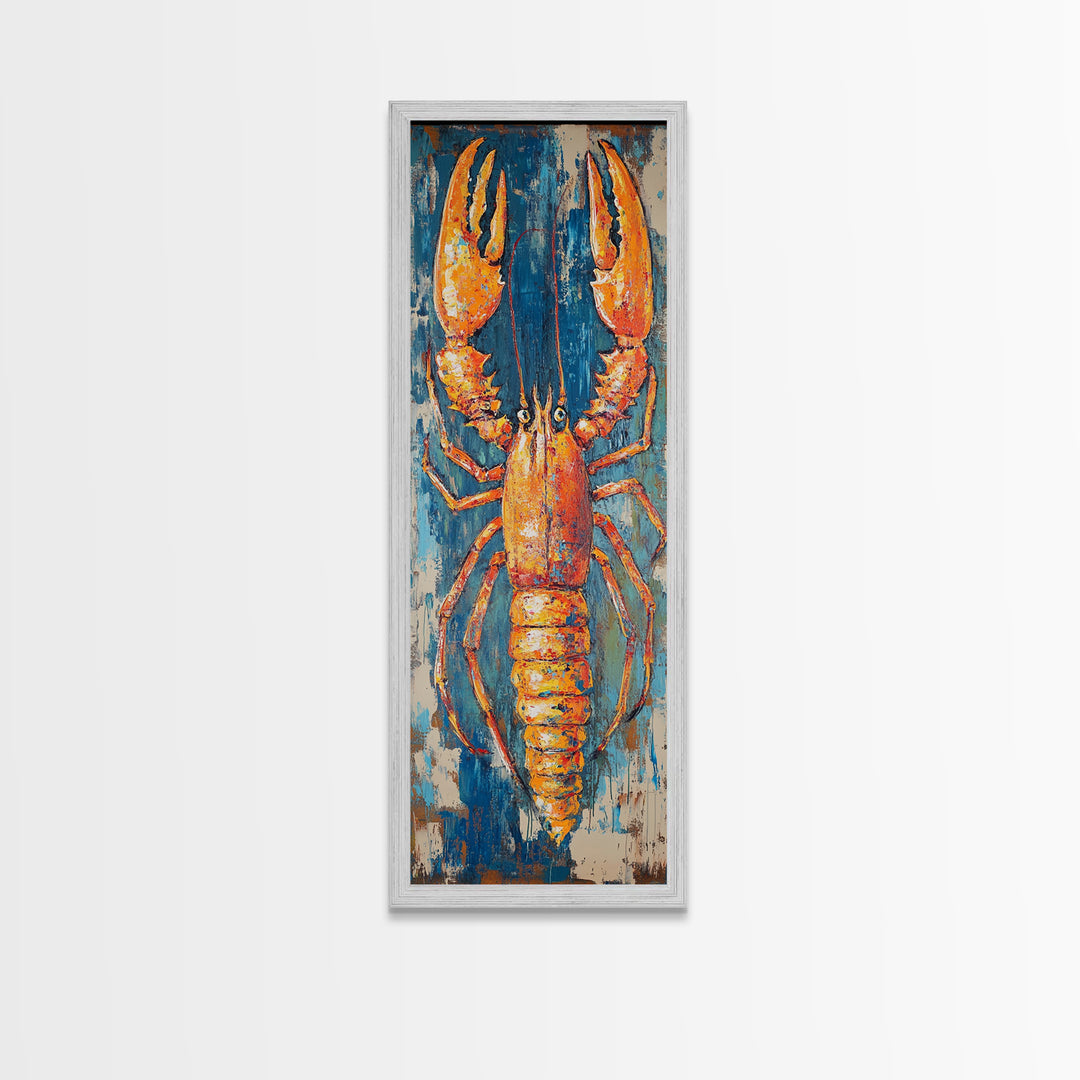 Lobster Painting, Coastal Wall Art, Nautical Decor, Seafood Art, Framed  Print, Rustic Wall Art, Farmhouse Art, Kitchen Wall Art