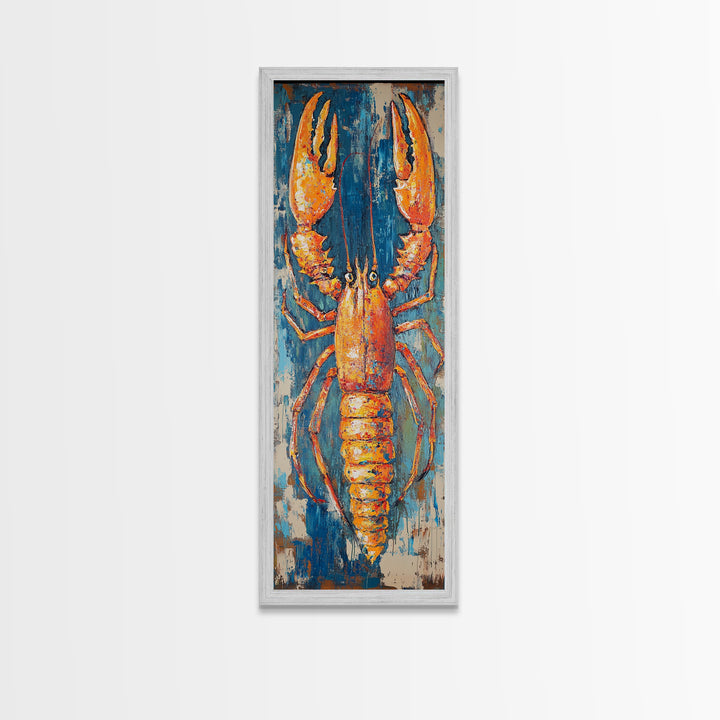 Lobster Painting, Coastal Wall Art, Nautical Decor, Seafood Art, Framed  Print, Rustic Wall Art, Farmhouse Art, Kitchen Wall Art