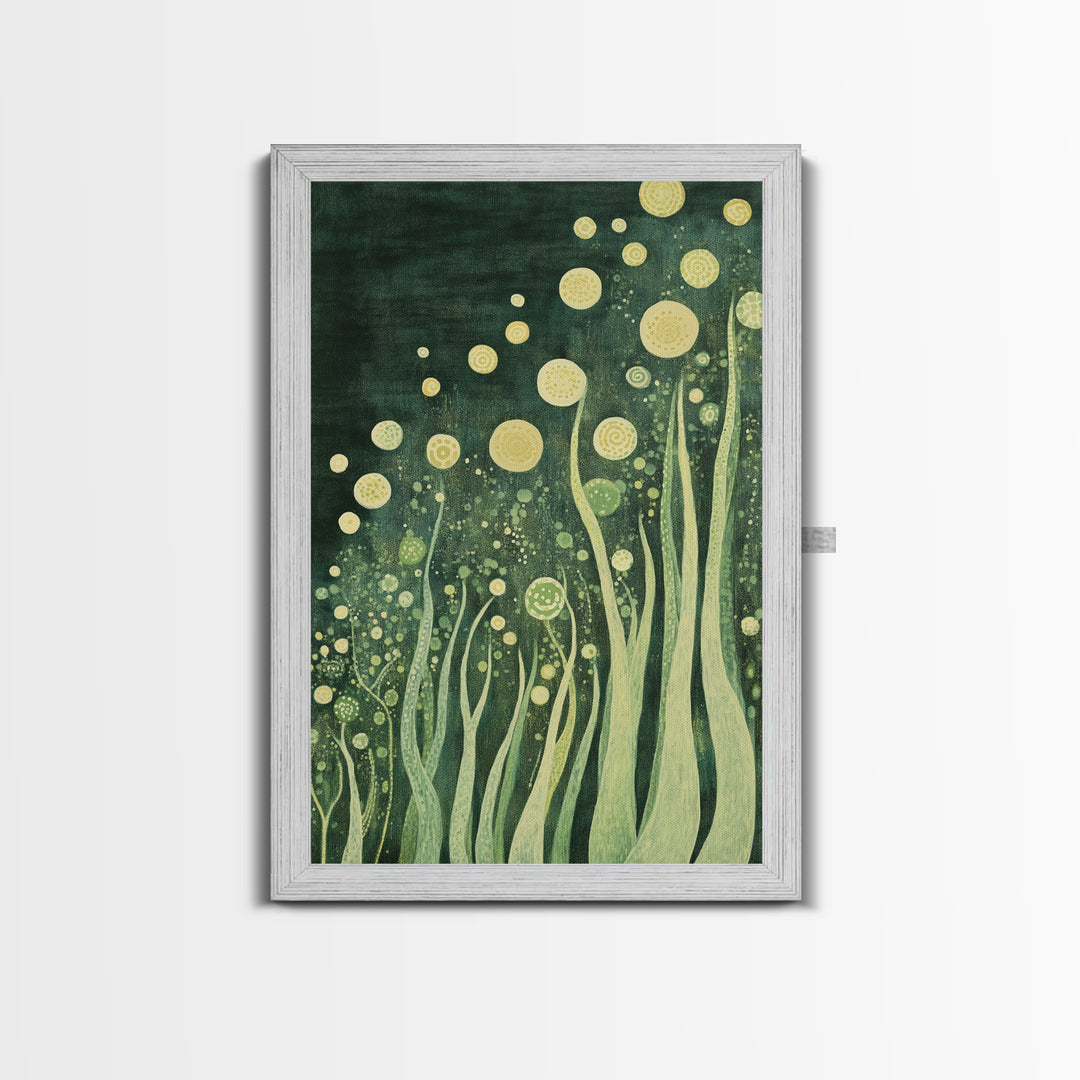 Abstract Nature, Green Wall Art, Botanical Prints, Canvas Print, Boho Art, Living Room Wall Art, Minimalist Art, Wabi Sabi Decor