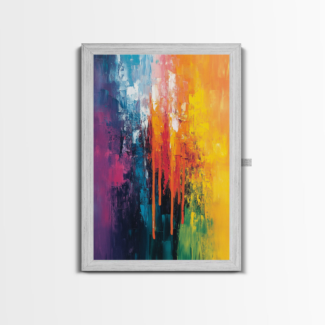 Abstract Wall Art, Colorful Abstract Painting, Bold Modern Art, Vibrant Art Print, Contemporary Decor, Framed Canvas Print