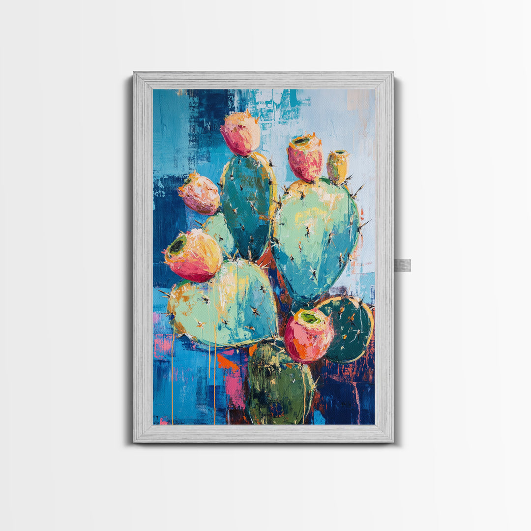 Agave Painting, southwest wall art, boho art, desert landscape, cactus painting, rustic decor, framed canvas print, bold home decor