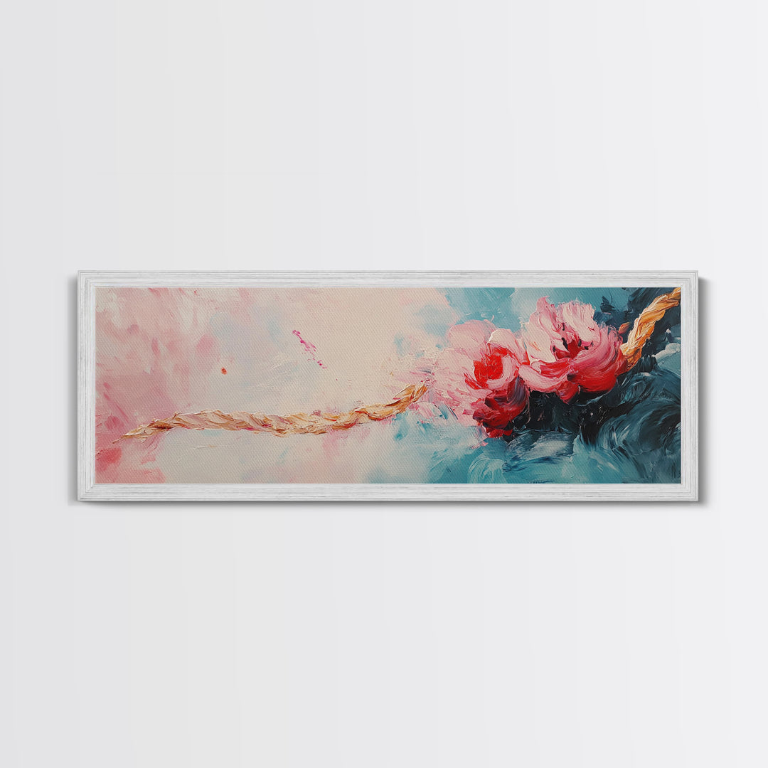 Romantic Floral Abstract Art, Soft Pastel Textured Painting, Feminine Boho Decor, Modern Bedroom Wall Art, Elegant Home Art