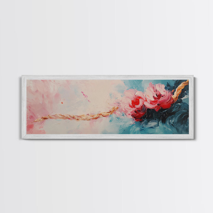 Romantic Floral Abstract Art, Soft Pastel Textured Painting, Feminine Boho Decor, Modern Bedroom Wall Art, Elegant Home Art