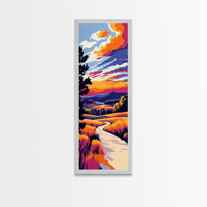 Nature Trail, Autumn Glow, Scenic Art, Canvas Print, Cozy Home Wall Art, Rustic Decor, Fall Landscape, Gift Idea