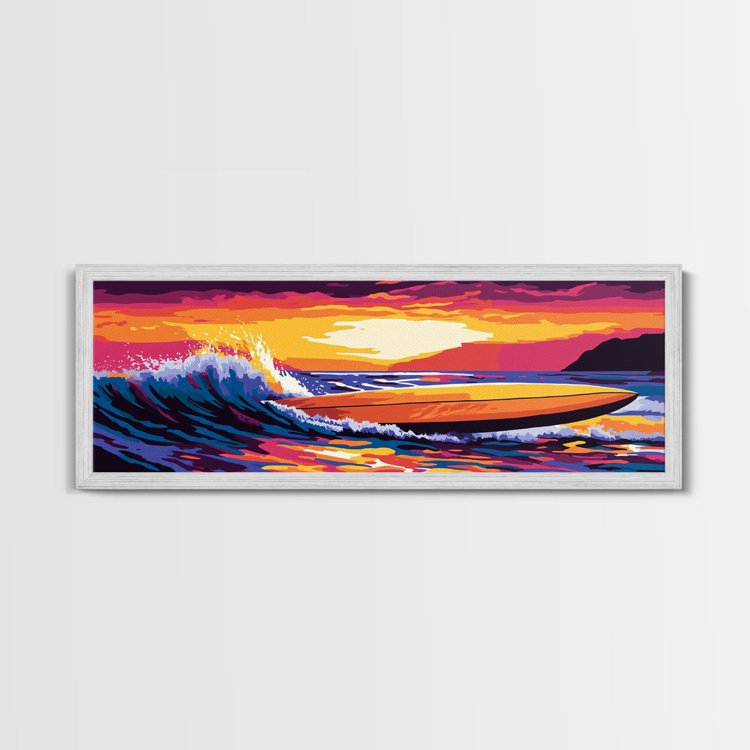 Ocean Adventure, Speedboat Waves, Adrenaline Art, Framed Canvas Print, Nautical Wall Decor, Sports Enthusiast Gift, Living Room Artwork