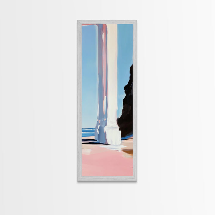 Beach Archway, Coastal Escape, Sunlit Ocean View, Tropical Paradise, Travel Inspired Home Decor, Light and Airy Aesthetic, Canvas Print