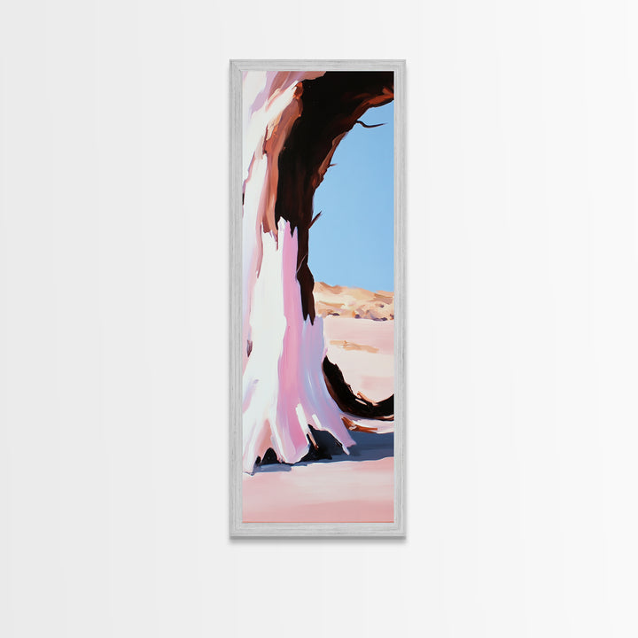 Desert Arch, Pink Sand, Minimalist Landscape, Framed Canvas Print, Boho Wall Art, Southwest Decor, Living Room Art, Nature Inspired