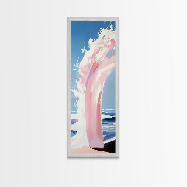 Ocean Wave Painting, Coastal Wall Art, Beach House Decor, Abstract Seascape, Nautical Art, Modern Living Room, Framed Canvas Print