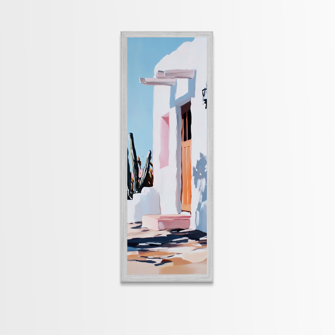 Desert Retreat, Southwestern Home, Boho Chic, Framed Canvas Print, Warm Earthy Tones, Living Room Wall Art, Spanish Style Decor